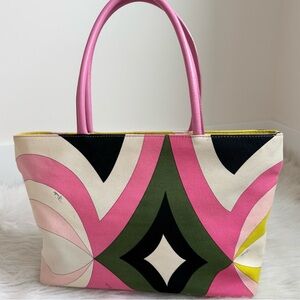 Authentic vintage Emilio pucci canvas tote bag